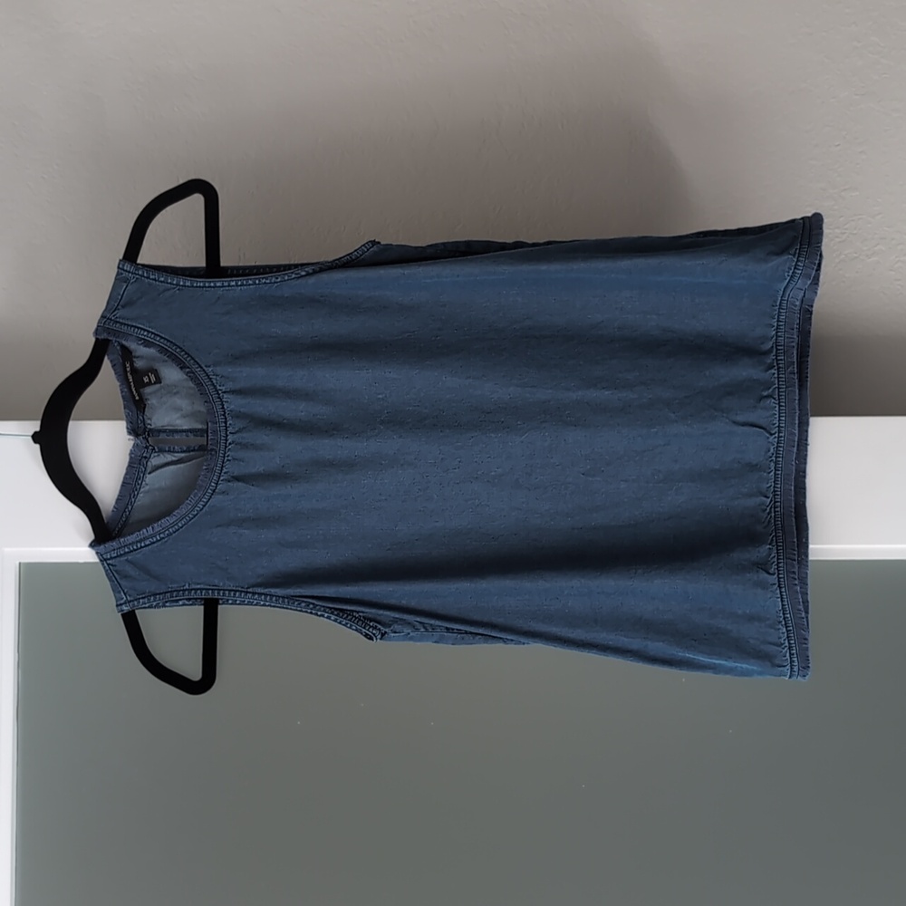 Banana Republic Blue Chambray Fringe Tank